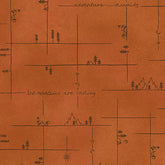 3136-35 Rust || The Mountains are Calling (Sold By 1/2 Meter)